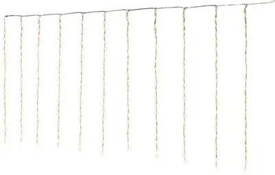 Lumineo kerstverlichting LED balkonverlichting 200 lampjes 2 x 1m, warm wit - afbeelding 3