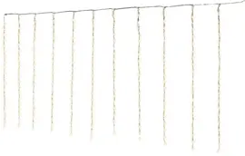 Lumineo kerstverlichting LED balkonverlichting 200 lampjes 2 x 1m, warm wit - afbeelding 3