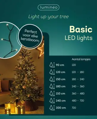 Lumineo kerstverlichting LED Basic Lights 40 lampjes 3m, warm wit - afbeelding 3