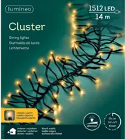 Lumineo kerstverlichting LED Cluster Lights 1512 lampjes 14m, classic warm - afbeelding 1