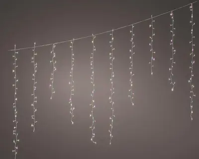 Lumineo kerstverlichting LED Compact Icicle Twinkle 256 lampjes 3,75m, soft multicolor - afbeelding 1