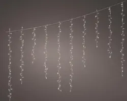 Lumineo kerstverlichting LED Compact Icicle Twinkle 256 lampjes 3,75m, soft multicolor - afbeelding 1