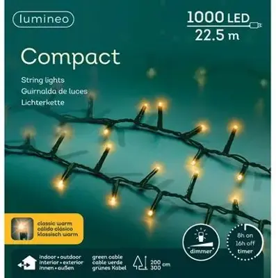 Lumineo kerstverlichting LED Compact Lights 22,5m, classic warm - afbeelding 1