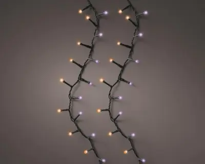 Lumineo kerstverlichting LED Compact Lights Twinkle 22,5m, paars & oranje - afbeelding 1