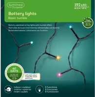 Lumineo kerstverlichting LED Durawise basic twinkle 192 lampjes 14,3m, multicolor - afbeelding 1