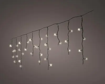 Lumineo kerstverlichting LED Icicle Lights Twinkle 175 lampjes 7,5m, classic warm - afbeelding 1