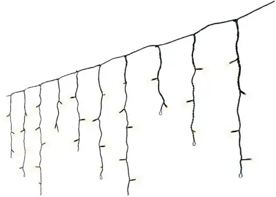 Lumineo kerstverlichting LED Icicle Lights Twinkle 490 lampjes 20m, classic warm - afbeelding 2