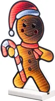 Lumineo kerstverlichting LED Infinity lights gemberkoekman 38cm, warm wit - afbeelding 2