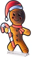 Lumineo kerstverlichting LED Infinity lights gemberkoekman buiten 60cm, warm wit - afbeelding 2