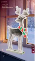 Lumineo kerstverlichting LED Infinity lights hert 60cm, koel wit - afbeelding 3