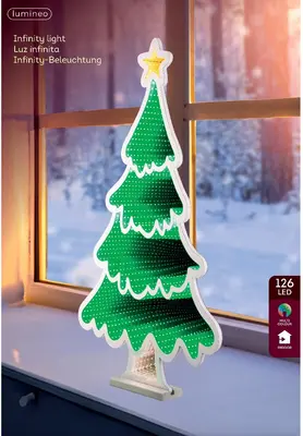 Lumineo kerstverlichting LED Infinity lights kerstboom 40cm, koel wit - afbeelding 3