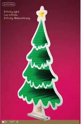 Lumineo kerstverlichting LED Infinity lights kerstboom 60cm, koel wit - afbeelding 2