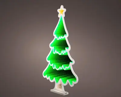 Lumineo kerstverlichting LED Infinity lights kerstboom 60cm, koel wit - afbeelding 3