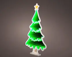 Lumineo kerstverlichting LED Infinity lights kerstboom 90cm, koel wit - afbeelding 1