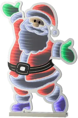 Lumineo kerstverlichting LED Infinity lights kerstman 120cm, koel wit - afbeelding 2