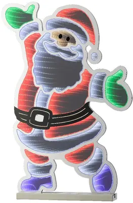 Lumineo kerstverlichting LED Infinity lights kerstman 60cm, koel wit - afbeelding 2