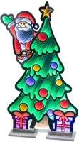 Lumineo kerstverlichting LED Infinity lights kerstman & boom buiten 120cm, koel wit - afbeelding 2
