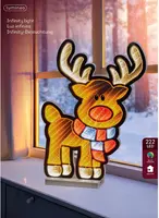 Lumineo kerstverlichting LED Infinity lights rendier 40cm, warm wit - afbeelding 3