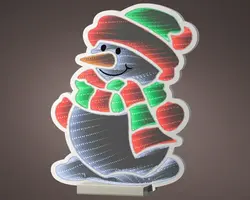 Lumineo kerstverlichting LED Infinity lights sneeuwman 40cm, koel wit - afbeelding 1