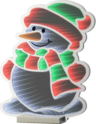 Lumineo kerstverlichting LED Infinity lights sneeuwman 40cm, koel wit - afbeelding 2