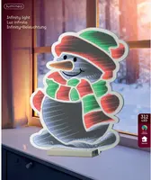 Lumineo kerstverlichting LED Infinity lights sneeuwman 40cm, koel wit - afbeelding 3