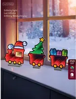 Lumineo kerstverlichting LED Infinity lights trein 36cm, warm wit - afbeelding 3
