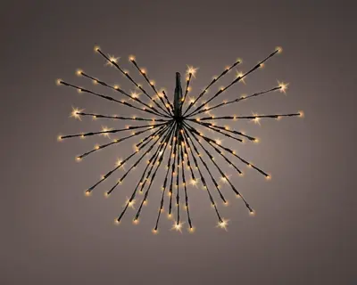 Lumineo kerstverlichting LED Polestar met flitsende lampjes Ø 45cm, warm wit - afbeelding 1