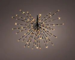 Lumineo kerstverlichting LED Polestar met flitsende lampjes Ø 45cm, warm wit - afbeelding 1