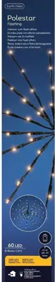 Lumineo kerstverlichting LED Polestar met flitsende lampjes Ø 45cm, warm wit - afbeelding 2