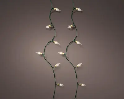 Lumineo kerstverlichting LED Vintage Lights 120 lampjes groen draad 11,9m, warm wit - afbeelding 3