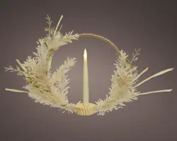 Lumineo LED kaars binnen champagne Ø 35cm - afbeelding 1