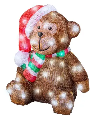 Lumineo LED kerstfiguur acryl aap 60 lampjes - afbeelding 1
