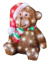 Lumineo LED kerstfiguur acryl aap 60 lampjes - afbeelding 1