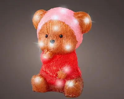 Lumineo LED kerstfiguur acryl beer - afbeelding 3