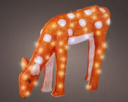 Lumineo LED kerstfiguur acryl hert bruin 61 x 22 x 49cm, koel wit - afbeelding 3