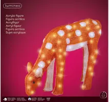 Lumineo LED kerstfiguur acryl hert bruin 61 x 22 x 49cm, koel wit - afbeelding 2