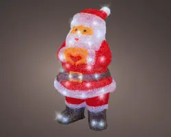 Lumineo LED kerstfiguur acryl kerstman 21,7 x 23 x 41,5cm - afbeelding 3