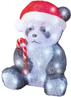 Lumineo LED kerstfiguur acryl panda 36cm - afbeelding 1