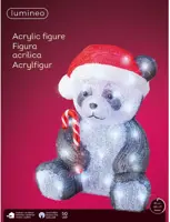 Lumineo LED kerstfiguur acryl panda 36cm - afbeelding 2