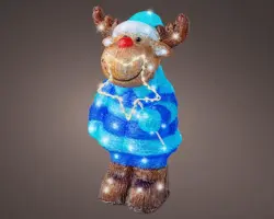 Lumineo LED kerstfiguur acryl rendier 105 lampjes 44,7cm - afbeelding 2