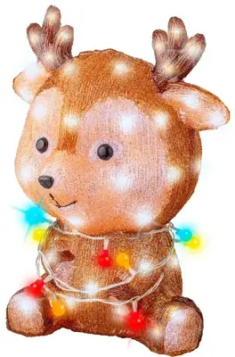 Lumineo LED kerstfiguur acryl rendier - afbeelding 1