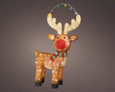 Lumineo LED kerstfiguur acryl rendier 27 x 61 x 85cm - afbeelding 2