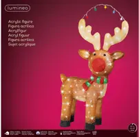 Lumineo LED kerstfiguur acryl rendier 27 x 61 x 85cm - afbeelding 3