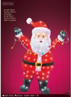 Lumineo LED kerstfiguur acryl staande kerstman 34 x 63 x 88cm - afbeelding 3