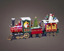 Lumineo LED kersttrein meerkleurig 8,5 x 38 x 17,5cm, multicolor - afbeelding 1