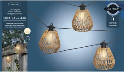 Lumineo LED lichtslinger Ø13,5 cm x 450 cm naturel/warm wit - afbeelding 3