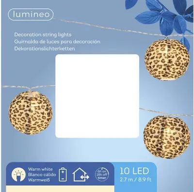 Lumineo LED lichtslinger Ø7,5 cm x 270 cm warm wit - afbeelding 3