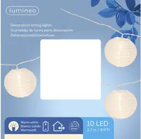 Lumineo LED lichtslinger steady Ø7,5x270 cm warm wit - afbeelding 3