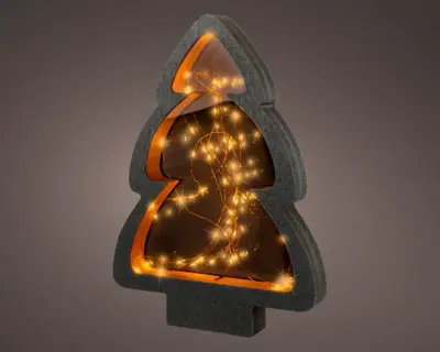 Lumineo LED microled lijst zwart 4 x 27 x 38cm, classic warm - afbeelding 1