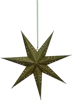 Lumineo LED papieren ster groen Ø 58 x 24,5cm, warm wit - afbeelding 1